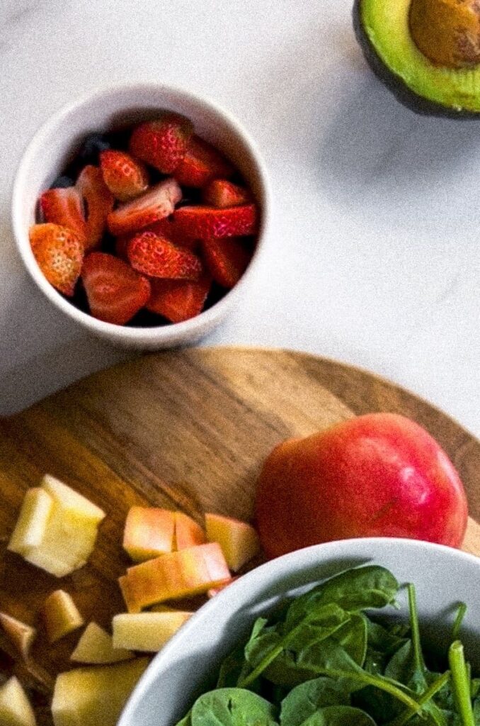 Berry pecan arugula and spinach salad.