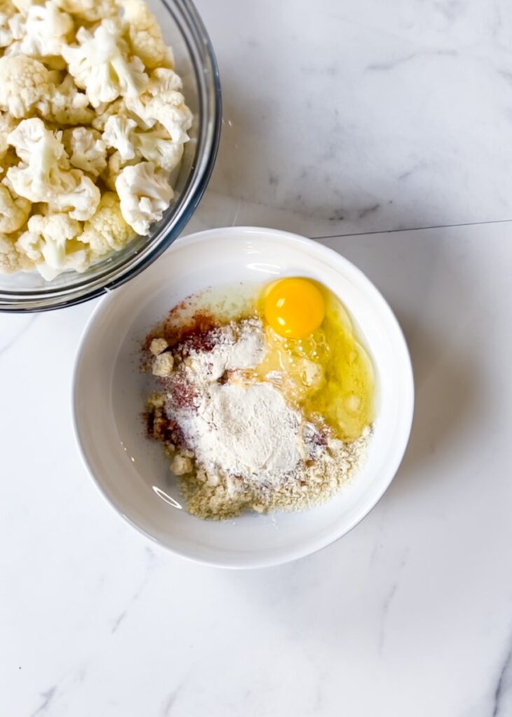 Egg in batter.