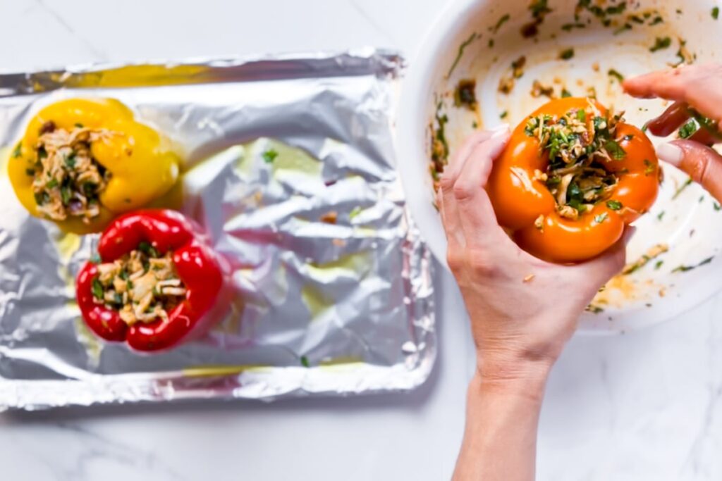Stuffed peppers.