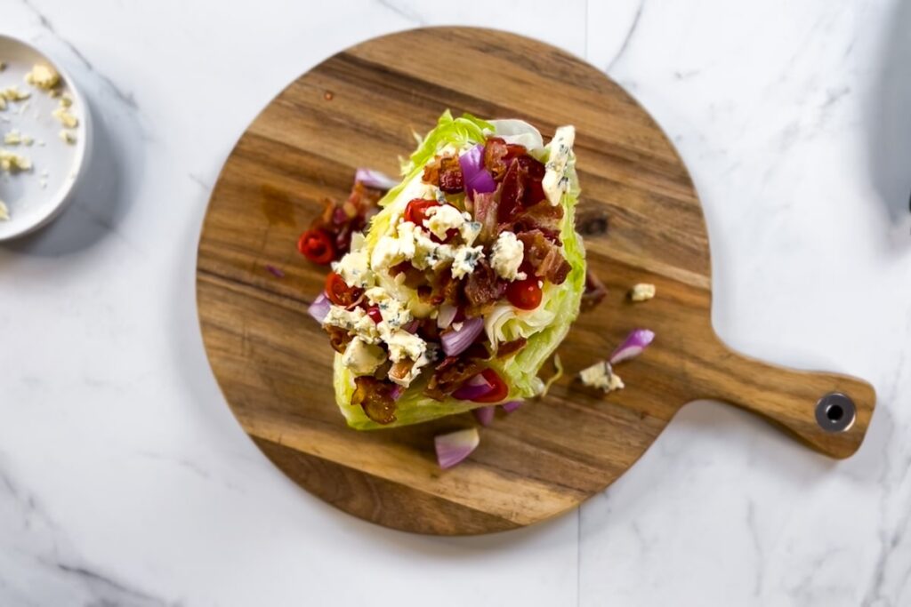 Wedge salad ingredients.