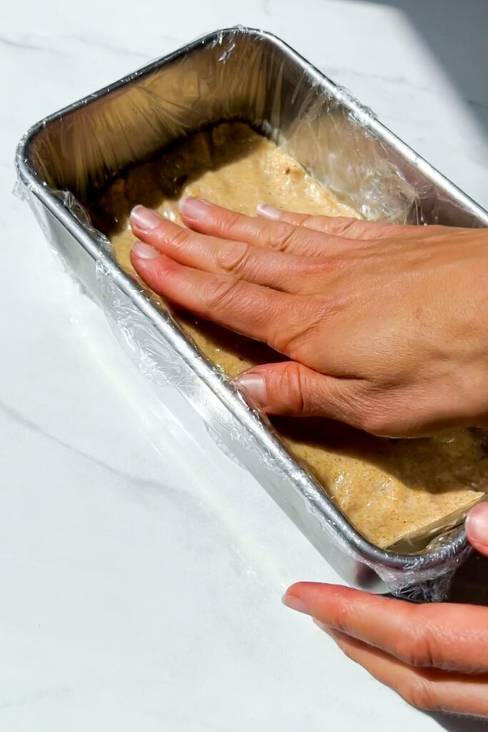 Instructions for ice cream cake crust.