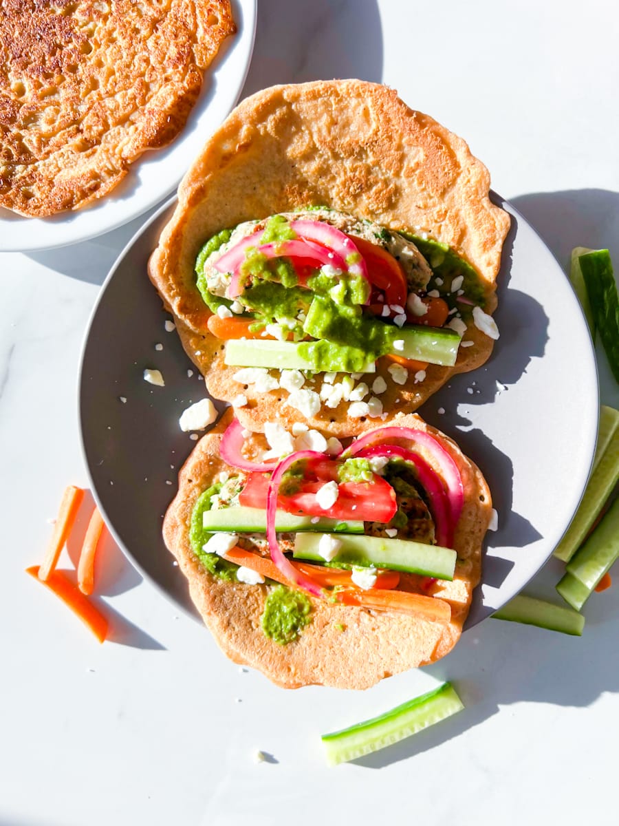 Mediterranean lentil wraps.