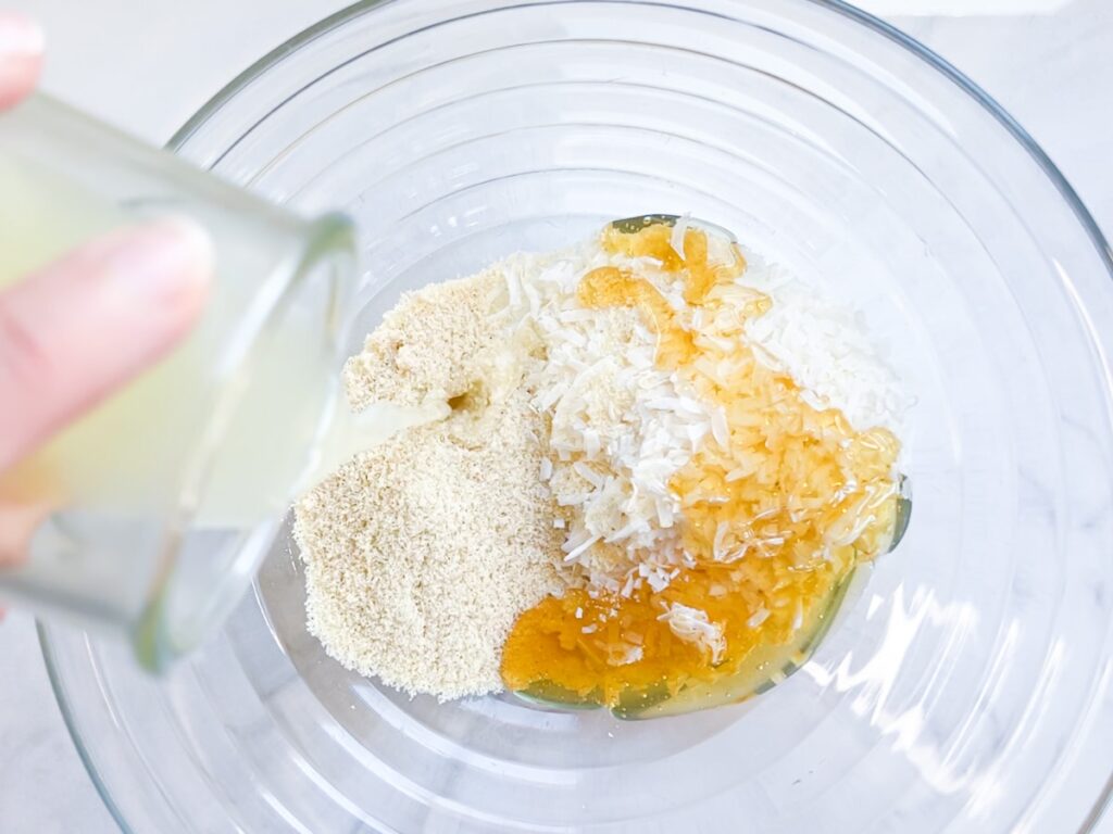 Coconut ball ingredients.
