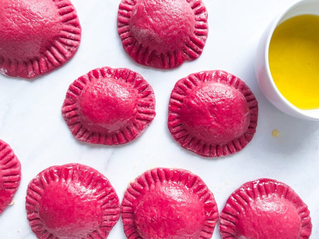 Finished raviolis.
