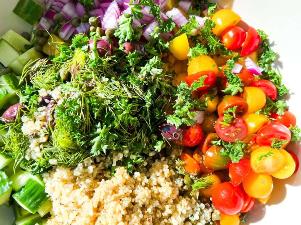Greek Quinoa salad.