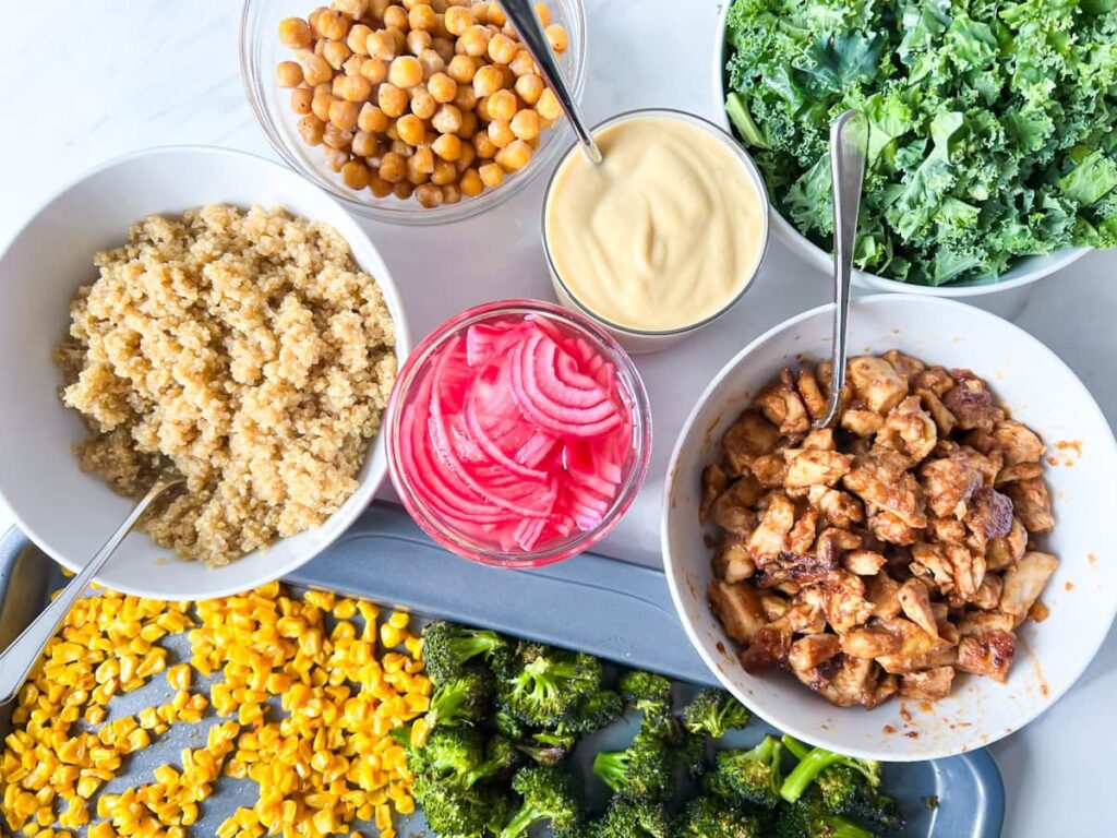 Bowl ingredients.