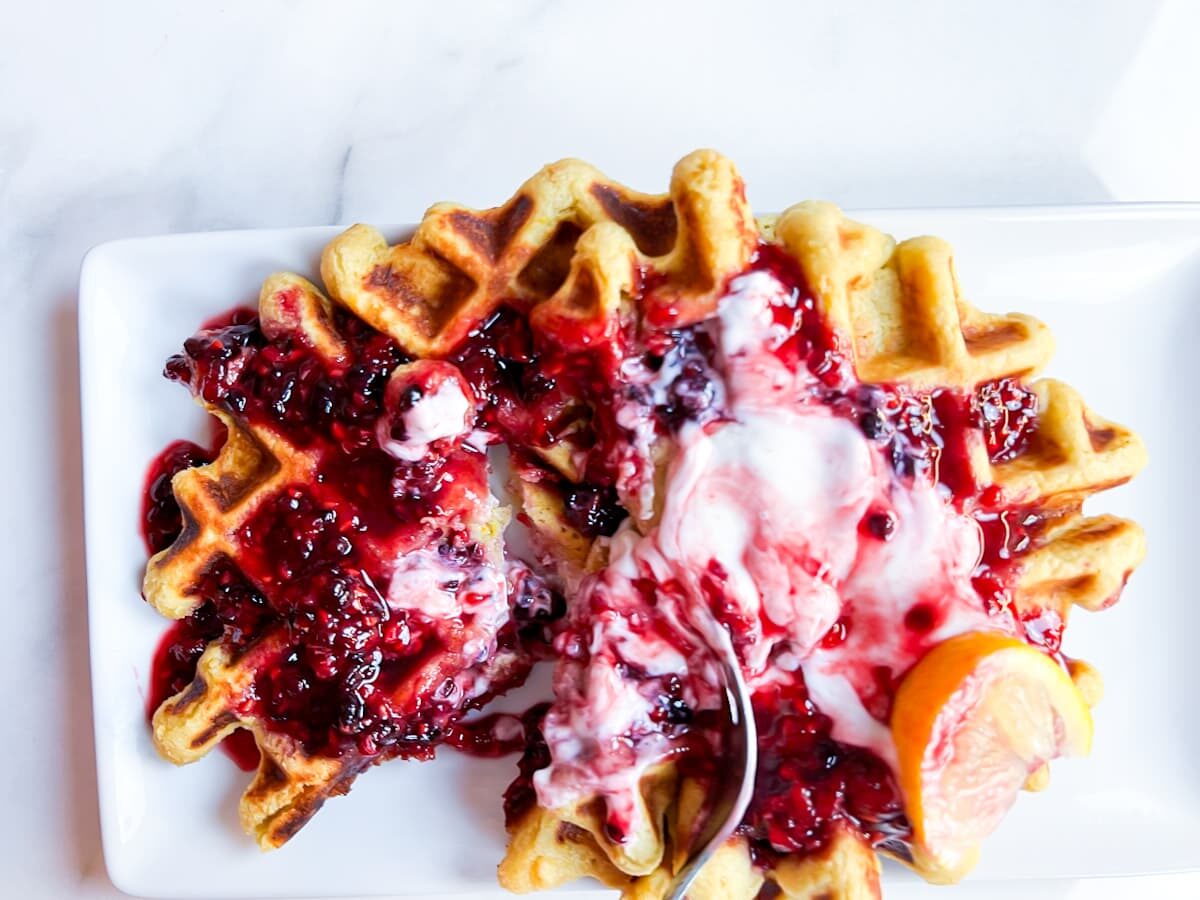Oat flour waffles.