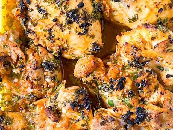 Blackened chicken.