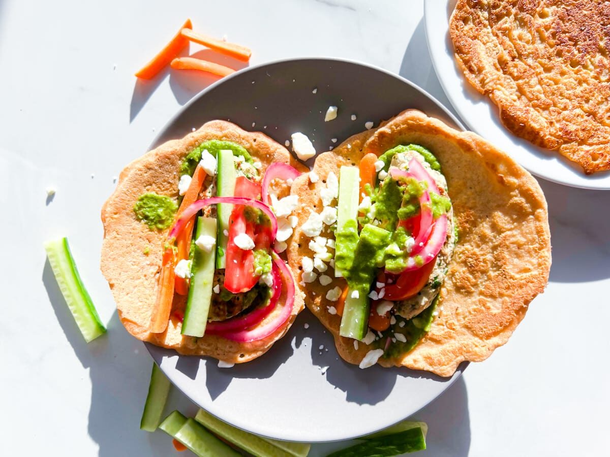 Mediterranean lentil wraps.